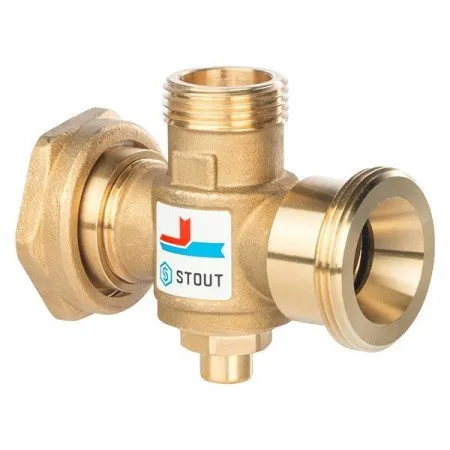 Смесительный термостатический клапан для котла STOUT SVM-0050-327008 11/2х1х11/2 70С | Центр водоснабжения